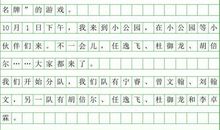 撕名牌大战 有趣的比赛700字作文