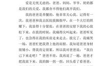 以父爱为话题的作文300字