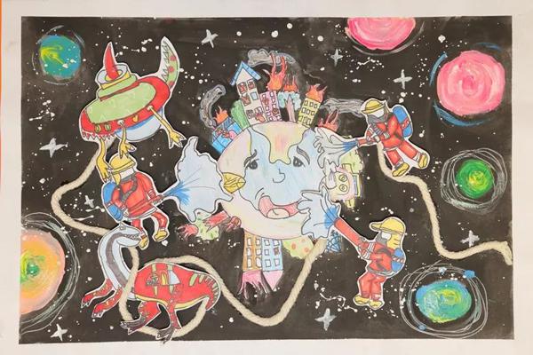 “我是小小消防员”绘画作文获奖作品展 7