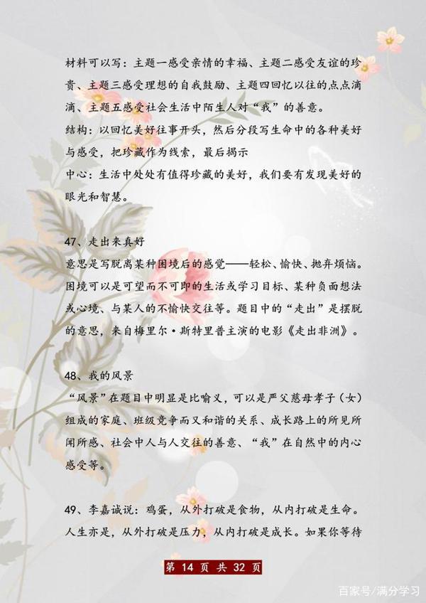 语文班主任:别乱报班了!这“100例”贴墙上背熟,作文“0”扣分 13