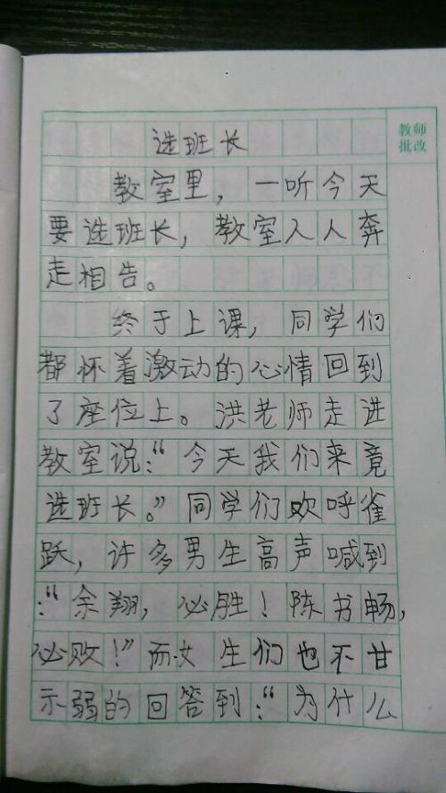 我们班的小胖子作文300字
