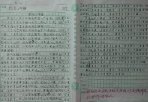 学生作文精细评点‖泰山论道
