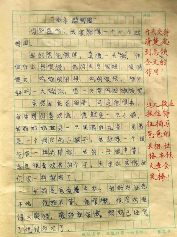 代课女老师批改作文写评语,字写得真好看 4