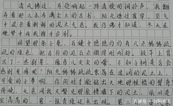 高中月考学霸作文,单凭这清秀字迹就能打动老师,堪比“馆阁体”