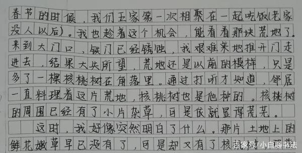 高中月考学霸作文,单凭这清秀字迹就能打动老师,堪比“馆阁体” 2