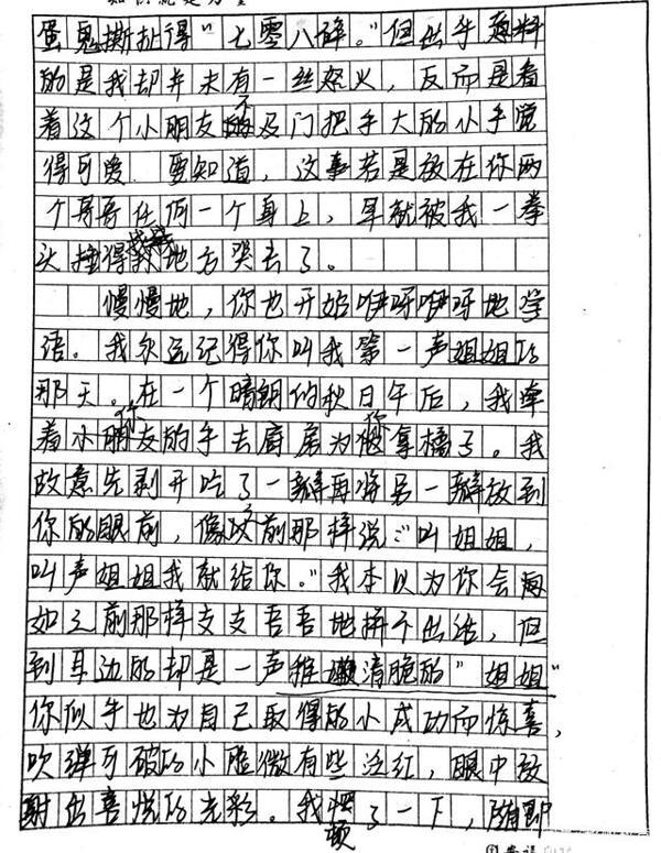 九年级作文示例评析 1