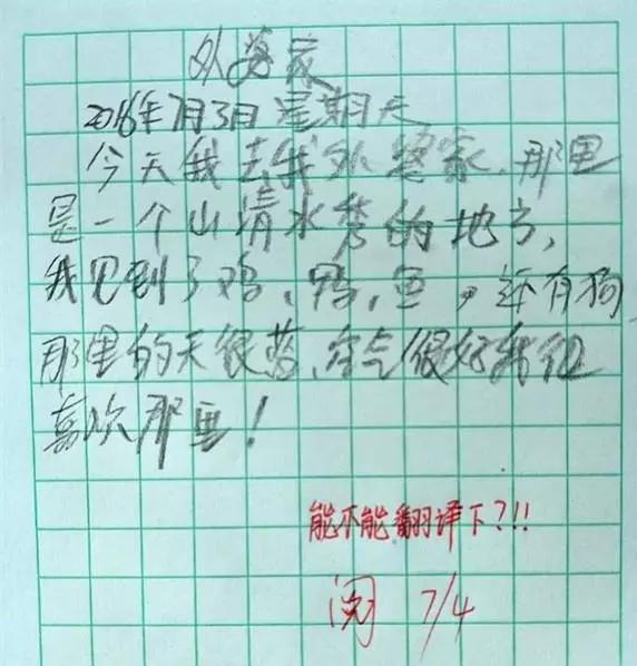 小学生写作文,把字写成“鸡肠体”,网友:当医生的料 2