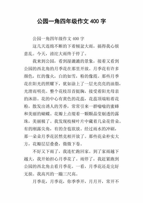 从一个地方跌倒 四年级优秀记叙文400字
