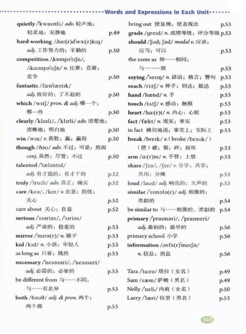 初一英语上册单词表和的整理
