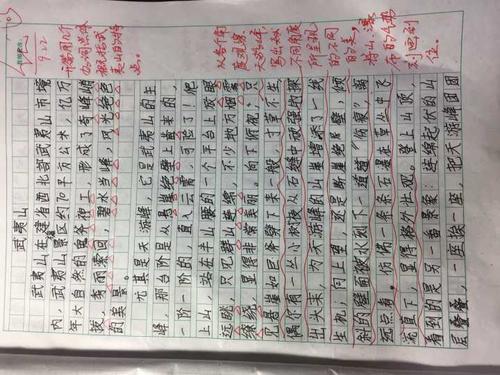 武夷山之游作文550字