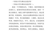 小学生自我评价3篇