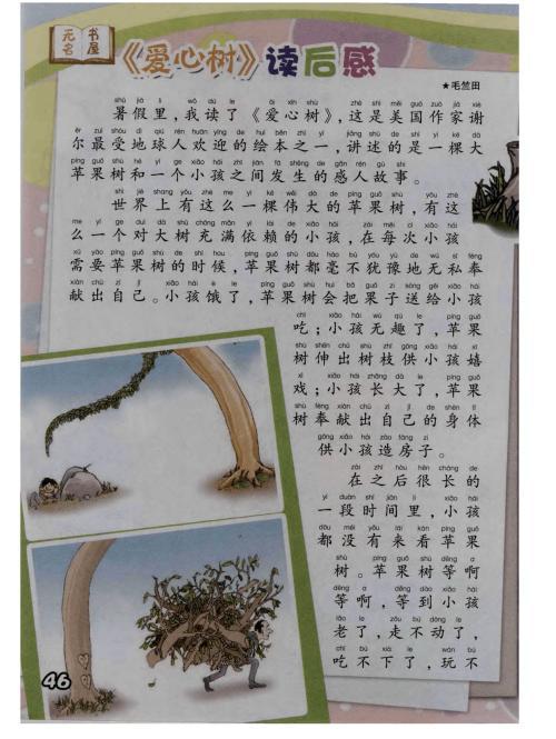 《爱心树》有感 优秀读后感作文1000字