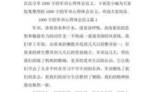 军训体会 我的军训体会作文1000字
