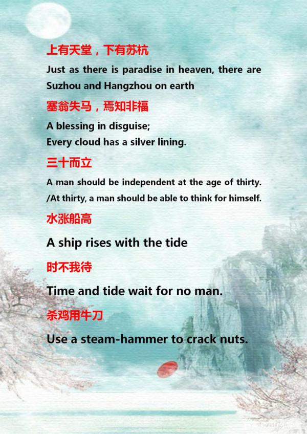 英语作文提分:人手必备,初中英语100句谚语汇总 7