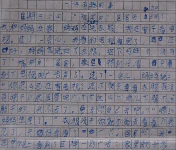 期中测试 五年级期中考试作文500字