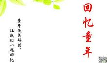 童年的时光 美丽的回忆400字作文