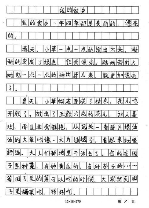 我的家乡 三年级我爱我的家乡作文400字