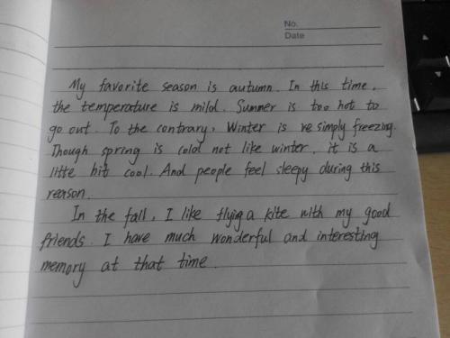 作文我最喜欢的季节