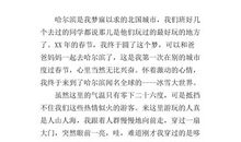 哈尔滨的一天 关于去哈尔滨旅游作文1000字