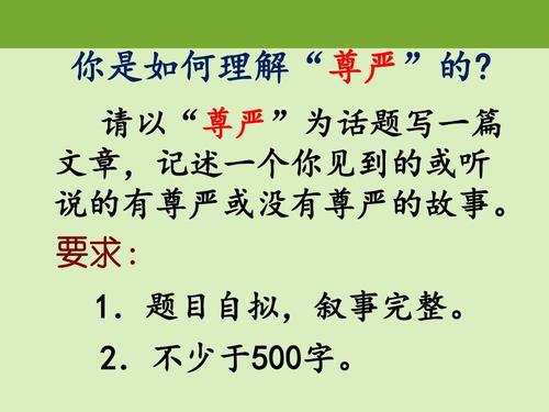 小学五年级优秀作文:为了尊严 1