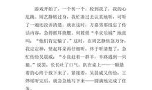 一次快乐的游戏 有趣的游戏作文300字