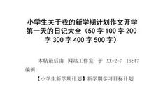 我的打算 我的新学期计划作文400字