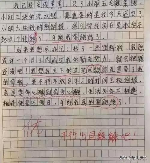 看到这样的小学生作文你会怎么想