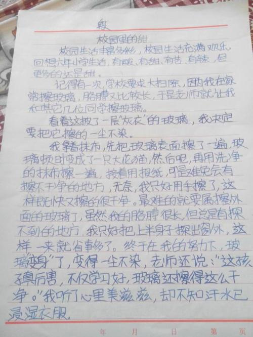 校园的日记450字
