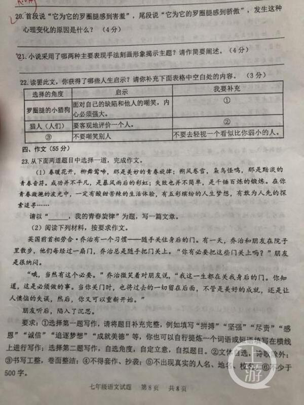 重庆主城区中小学期末作文都写了什么?让我们一起来看看 1