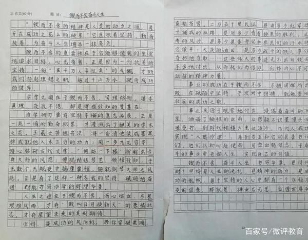 期末考试,作文写得如此工整,即使文采一般,也能拿到高分 4
