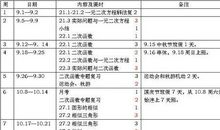 初三数学上册教学计划范文