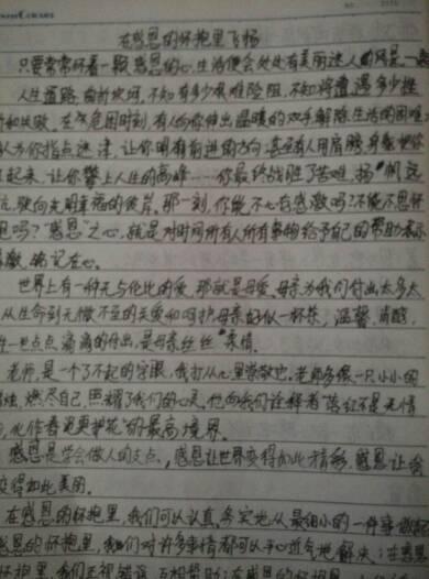 我最感恩的一个人作文600字