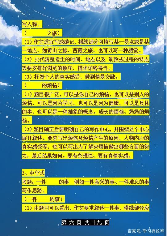 语文老师悄悄透露:我保证语文作文就考这十大类!一定要收藏! 5