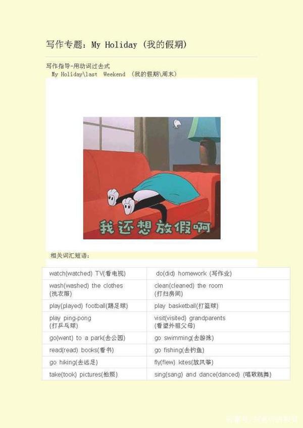 英语老师:小学英语作文专题,打印贴墙孩子背,写作下笔如有神! 15