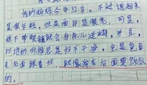 三年级学生作文《我的父亲》家长看了追着孩子打,只因少写一个字 1