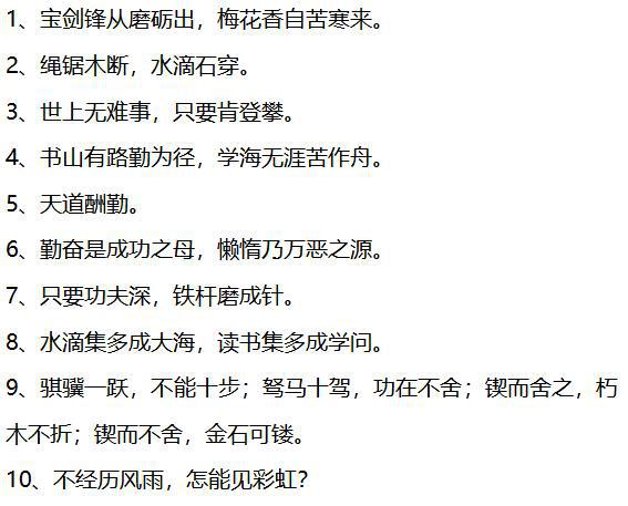 100句关于勤奋的名言警句,写在作文里,励志又增彩!太实用了! 3