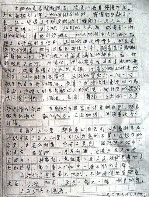 游三亚优秀作文