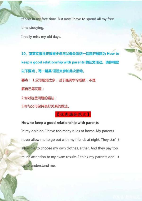 初中英语:必考的20篇作文(附满分范文),值得拿去学习! 9