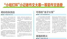 “小桔灯杯”小记者作文大赛一等奖作文选登