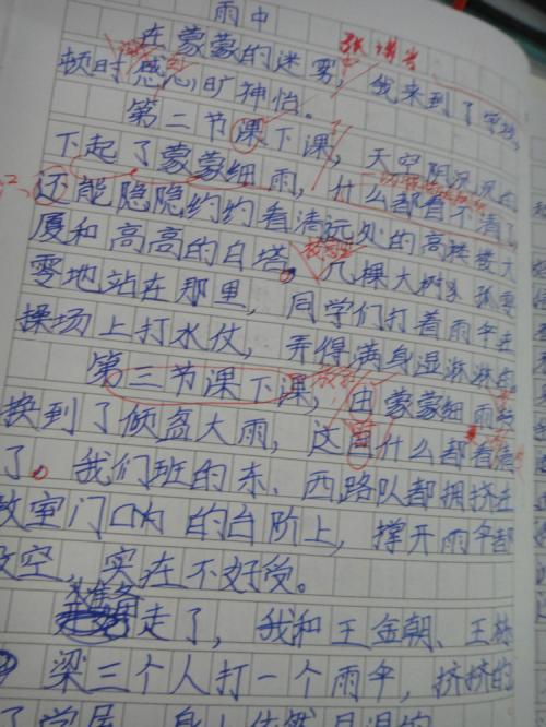 雨中学生作文8篇
