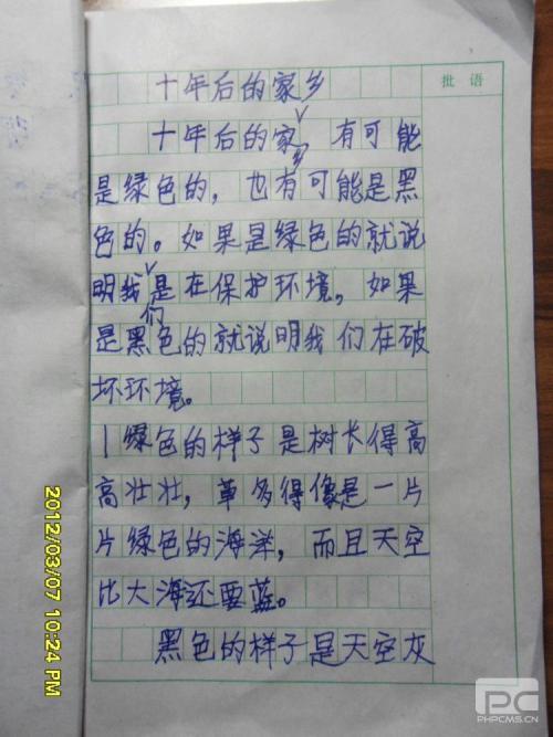 未来家乡一日游 写20年后的家乡作文600字