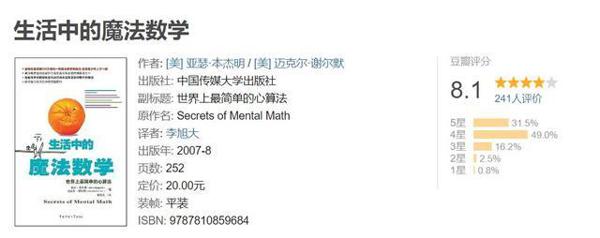 《生活中的魔法数学》读后感 1