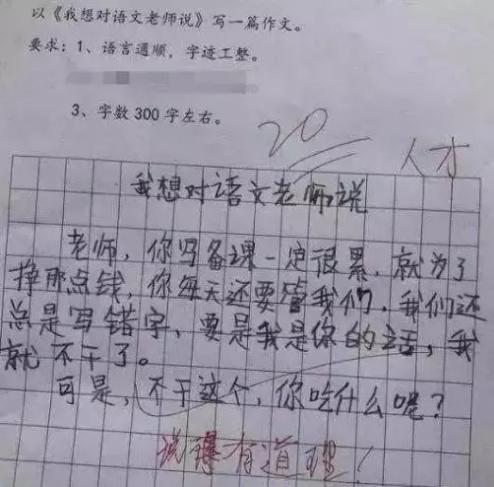 孩子,你写的这玩意叫作文?我还以为是个段子,网友:笑出内伤 2