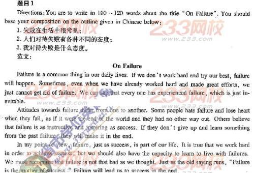 山东学位英语作文必背范文1