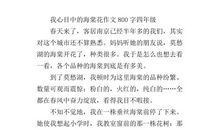 我与海棠花不得不说的故事 美好的回忆作文1000字