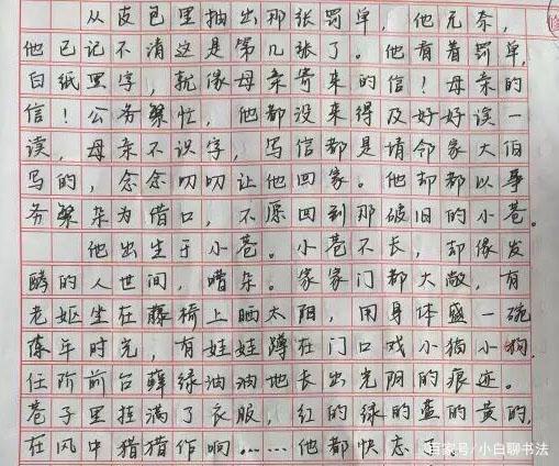 高二学霸的一等奖作文,单凭这字迹就能够赢得评委老师的“芳心” 2