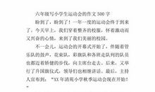 运动会 六年级校运动会作文500字