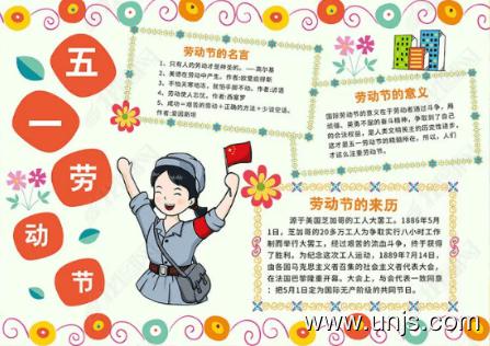 2020年五一劳动节的手抄报图片资料