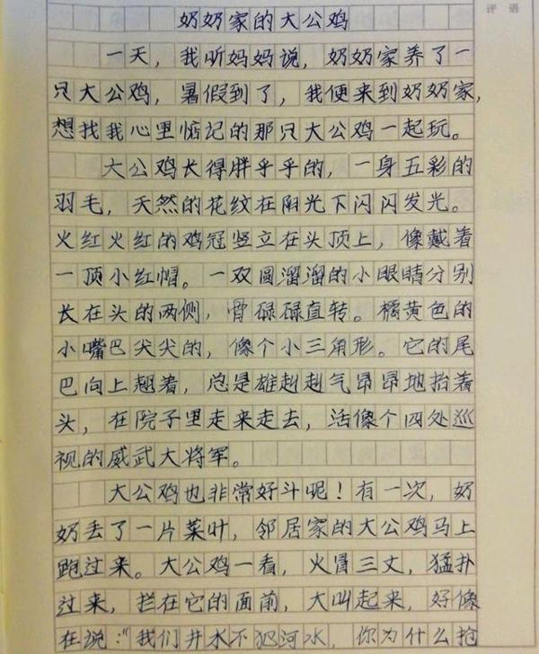 网课上进行了现场作文,看看小学生发挥得怎么样 1