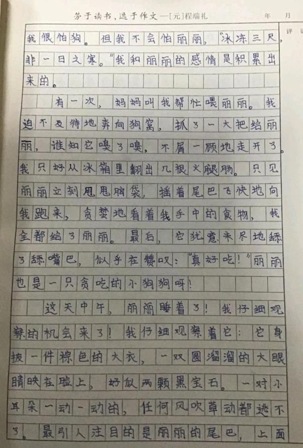 网课上进行了现场作文,看看小学生发挥得怎么样 4